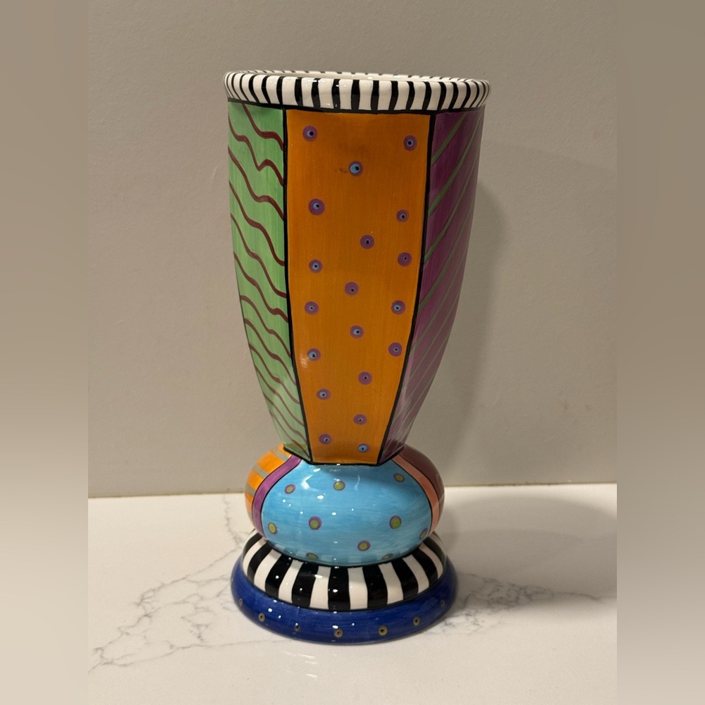 Vintage Prospero Designworks Colorful Ceramic Vase